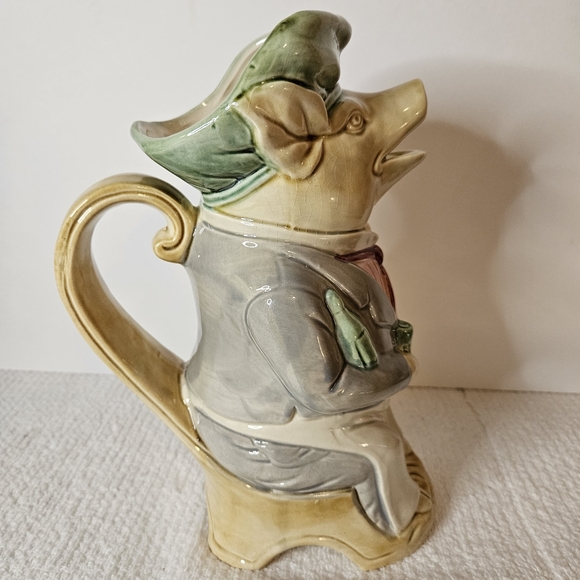 Vintage Sigma The Tastesetter Sitting Pig Chef Pitcher Ceramic Figurine 10” Tall - Picture 4 of 8